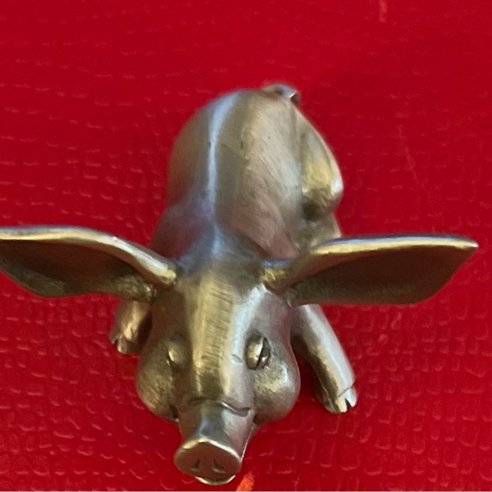 Vintage Hudson Pewter When Pigs Fly Figurine